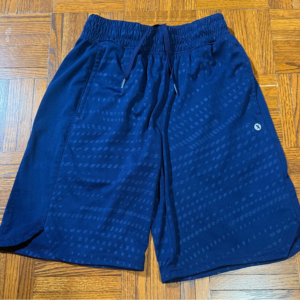 Xersion Blue Athletic Shorts with Mesh Design